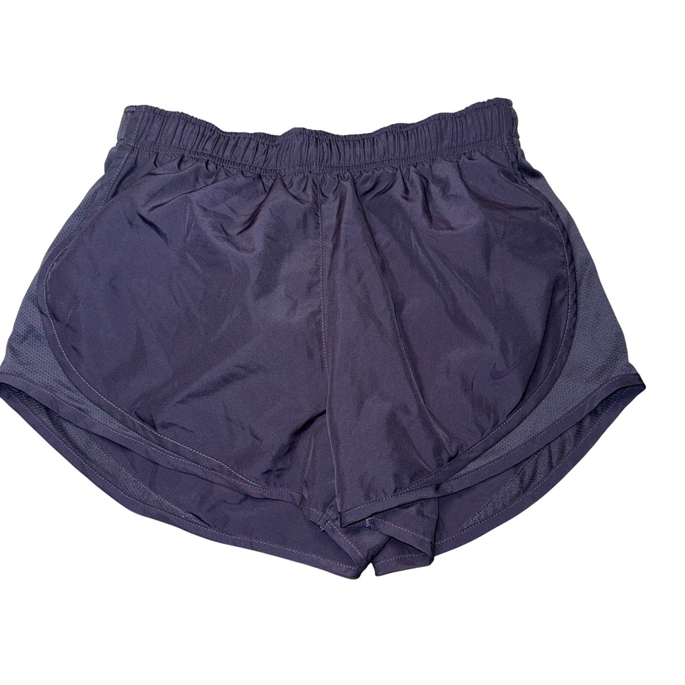 Nike Dri-FIT Running Shorts S Purple Mesh Panel Elastic Waist Athletic Workout